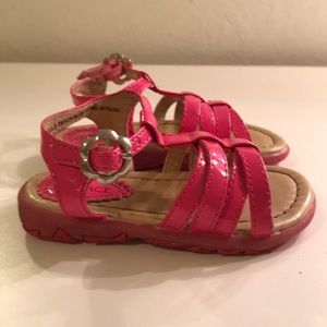 Bright pink sandals. Like new.